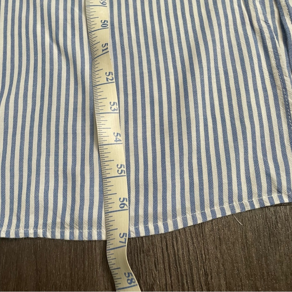 Cotton Candy Blue & White Striped Maxi Dress with Front Tie - Picture 10 of 15